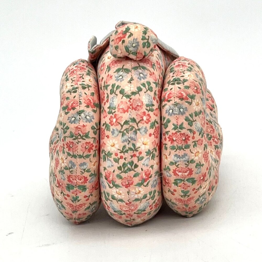 Vintage Floral Print Stuffed Easter Bunny Rabbit Plush Toy Handmade by Grandma - Picture 4 of 12